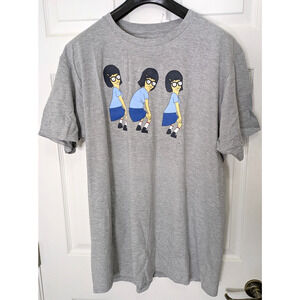 Mens Bob's Burgers Graphic T-Shirt X Large Gray Tina Belcher
